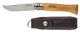 OPINEL Νo. 08 Inox - Οξυά &amp; Θήκη για ζώνη κωδικός 001089